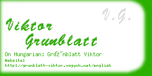 viktor grunblatt business card